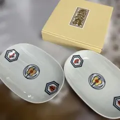 大相撲大阪場所お土産、楕円形の皿 2枚セット