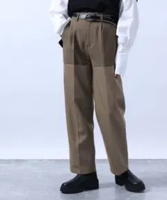 HARE シンセティックレザーコンビストレートパンツのサムネイル