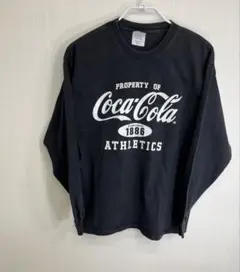 Coca-Cola ブラック 長袖カットソー L Tシャツ