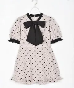 evelyn リボンロンパース ピンク