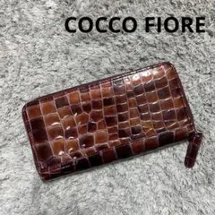 COCCO   FIORE  Ｌ字財布 COCCO FIORE コッコフィオーレ L字ファスナー 長財布 レッド美品