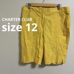 CHARTER CLUB 【12】イエロー ショートパンツ ハーフ 汚れあり