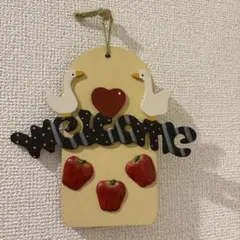 カントリー雑貨　ハンドメイド　ウェルカム　アヒル