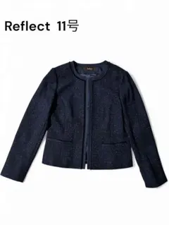 Reflect 11号 ネイビーノーカラージャケット