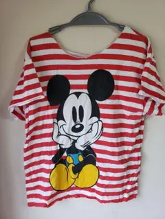 ビンテージボーダーミッキーTオーバーサイズ