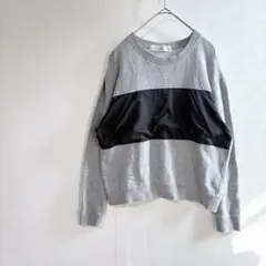 ソイガル ドッキング 異素材 トレーナー スウェット コットン100 洗える M