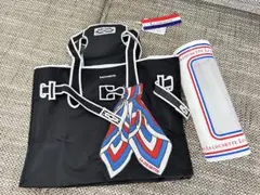 ラクゼットLACUSETTE スカーフ刺繍デザインエコバッグ(S) Blackのサムネイル