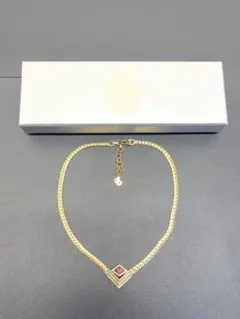 ☆美品☆DIORディオール ピンク 三日月モチーフ ネックレス - メルカリ