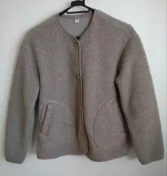 【Mサイズ】UNIQLO ユニクロ ボアフリース ノーカラージャケット