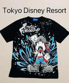 ディズニー リゾート 限定 ミッキー 海賊 パイレーツ Tシャツ　黒　M