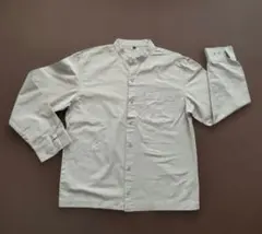 無印良品 ベージュ ボタン付きシャツ メンズ Lサイズ