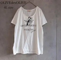 OLIVE des OLIVE 4L ビッグサイズ ロゴプリント 半袖Tシャツのサムネイル