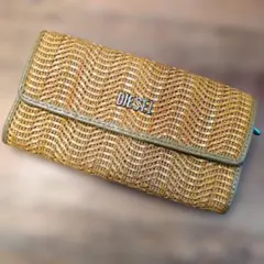 希少☆彡　DIESEL　編み込み　レザー　長財布