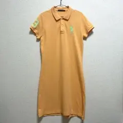 美品 POLO ラルフローレン ビッグポニー ポロワンピース オレンジ Lのサムネイル