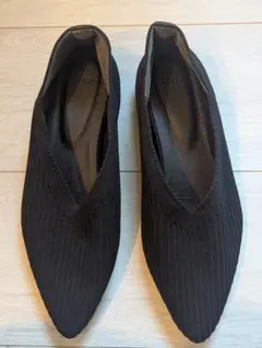 antiquaアンティカニットパンプスブラック