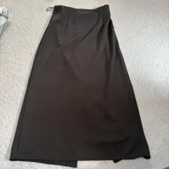 ユニクロ　ドライスウェットナローマキシスカート　ブラック　L