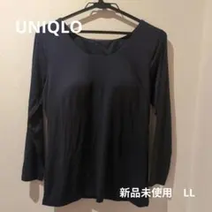 ユニクロ　ヒートテックブラUネックT(八分袖)