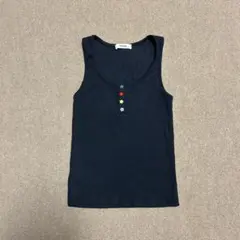 タンクトップ　星ボタン