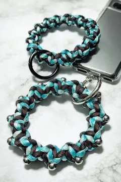 【047】ハンドストラップ☆スマホストラップ☆チョコミント