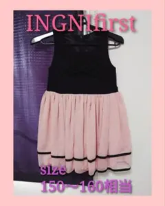 ★美品★【INGNIfirst】ラメ入りワンピース ピンク×ブラック XLのサムネイル