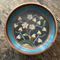 七宝焼 小皿 豆皿 花文様 飾り皿