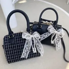 新品・タグ付き　マジェスティックレゴン　チャーム付きミニボストンバッグ