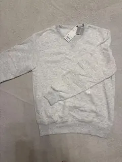 ライトグレー クルーネック トレーナー S