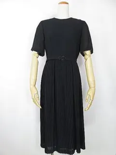 【値下げ】東京ソワール　SOIR　半袖ワンピース　フォーマル　黒 9/M