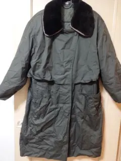 ●コート アウター ミリタリー ファー カーキ ヴィンテージ 古着