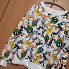 古着 LOONEY TUNES キャラクター 総柄トレーナーのサムネイル