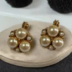 モネ/イヤリング/フェイクパール/ヴィンテージ