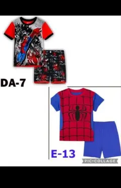 スパイダーマン　なりきり　コスプレ　半袖半ズボン　パジャマ　セットアップ