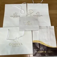 GODIVA ショップ袋 紙袋 4枚セット＋ミスド紙袋のサムネイル