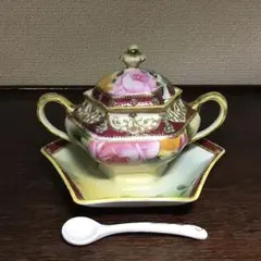 オールドノリタケ◆シュガーポット◆金彩 薔薇のサムネイル