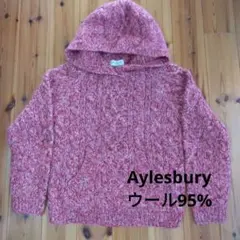 【お値下げ！】✨美品✨Aylsbury フード付きケーブル編みセーター ピンク系のサムネイル
