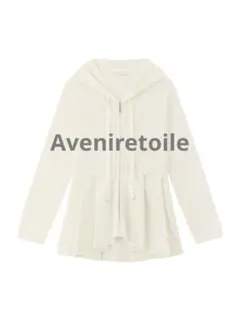 現行品♡AVENIRETOILE 透かし編みニットパーカー 半袖♡ - メルカリ
