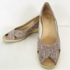 Diana オープントゥ ウェッジソール パンプス23㎝ 通勤 オフィス 春夏