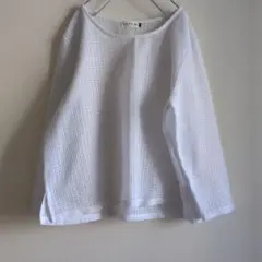 LEPSIM LOWRYS FARM メッシュ長袖Tシャツ　 ホワイト　ブラウスのサムネイル