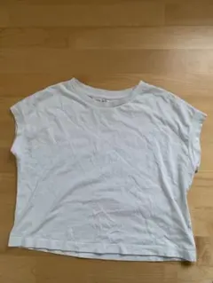 GU ジーユー　キッズ　白T ホワイト コットン ショート丈 Tシャツ