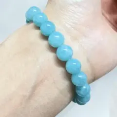 【心を整える】天然石アマゾナイト ブレスレット 8mm／約16cm