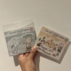 ☆新品未使用☆SNOOPY ダイカットスタンドメモ 2種セットスヌーピーメモ帳