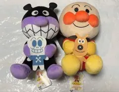 アンパンマン　みんななかよしぬいぐるみL ばいきんまん•アンパンマン