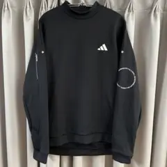美品　XL　アディダスゴルフ　トレーナー　モックネック　プルオーバー　ブラック