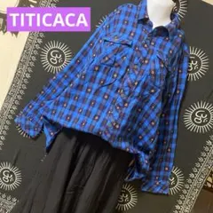 14-60❤️チチカカ チェックシャツ エスニック アジアンのサムネイル