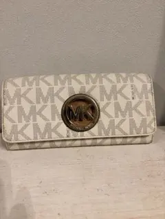 MICHAEL KORS MKロゴ 長財布 ホワイト/ベージュ