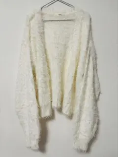 チャオパニック　カーディガン　トップス　羽織　長袖　ホワイト　M