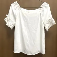 MISCH MASCH ミッシュマッシュ オフショルダー ブラウス 半袖 白 Mのサムネイル