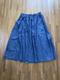 最終値下げ デニム柄スカート フレアスカート Lサイズ