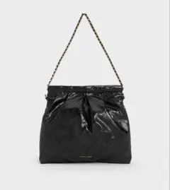 CHARLES&KEITH Duoドゥオ ブレードチェーンハンドルホーボーバッグ
