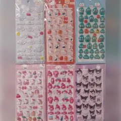 サンリオ　ボンボンドロップシール　6枚　ぷくぷく　立体　3D ボンドロ　最安値